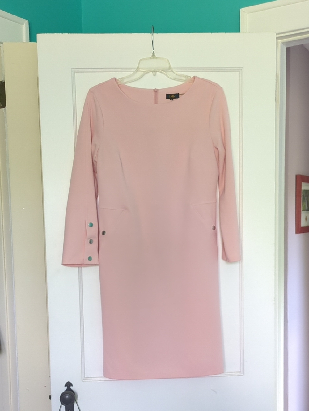 ILE Pastel Pink Long Sleeve Dress